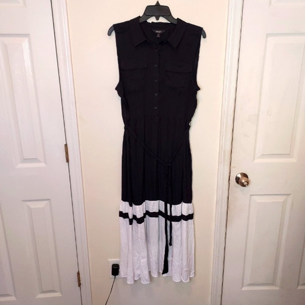 SIMPLY Vera Wang tiered flowy midi dress Sz-XL - Picture 1 of 12